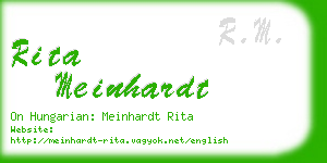 rita meinhardt business card